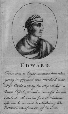Circa 975 d.Hr., Edward Martirul (c 963 - 978), rege anglo-saxon al Angliei, fiul mai mare al regelui Edgar.  (Fotografie de Hulton Archive/Getty Images)
