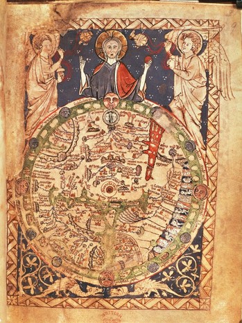 O harta medievala a Londrei, c1265.  (Fotografie de DEA PICTURE LIBRARY/De Agostini prin Getty Images)