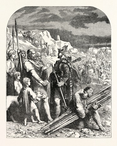 Tratatul de Hengist si Horsa cu Vortigern (Foto de: Universal History Archive/UIG via Getty Images)